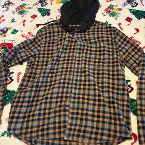 Plaid Hooded Casual Shirt for Men